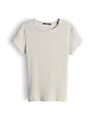 someday Damen Kurzarmshirt | Rippshirt KLEOH Slim aus BCI Cotton Mix warm Clay, 40