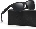 Glapeame Polarisierte Sonnenbrille UV400 Unisex für Sport&Fahren schwarz-Grau