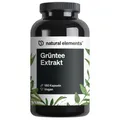 natural elements Grüntee Extrakt – 180 Kapseln – 1998mg Extrakt/Tagesdosis – mit EGCG & Polyphenolen