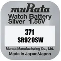 muRata 371 Uhrenbatterie SR920SW Blister Silberoxid 1,55V