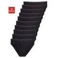 le jogger® Slip Herren Unterhose (Packung, 10-St) nur einfarbig oder in bunter Mixpackung schwarz 8 (XXL)