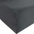REDBEST Spannbettlaken Denver Elasthan-Jersey-Stretch anthrazit Größe 180x200 cm - 200x200 cm - besonders weich und anschmiegsam, bügelfrei, mit Rundumgummi