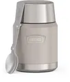 THERMOS Thermobehälter ICON FOOD JAR, Thermobehälter für Essen, spülmaschinenfest, Edelstahl, Kunststoff, Silikon, (1-tlg), 0,47l, 10h heiß & 24h kalt, dicht & auslaufsicher, mit Löffel