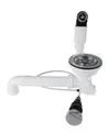 BLANCO Ablaufgarnitur 1 x 3,5'' Sieb mit Ablauffernbedienung Überlauf rund,