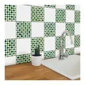 K&L Wall Art Fliesenaufkleber selbstklebend Klebefliese Sticker Grüne Mosaik Kachel 12Stk grün 15 cm x 15 cm