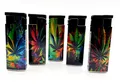 5 x Mehrweg Feuerzeug Jet Flamme Rainbow Cannabis