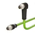 METZ CONNECT Verbindungsleitung M12 ST-M12 ST, 8-pol X-kodiert, gewinkelt-gerade, 5 m