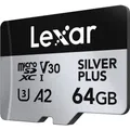 Lexar Professional Silver Plus 2-Pack (64 GB, microSDXC, U3, UHS-I) (LMSSIPL064G-B2ANG)