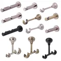 MDEKOR Deckenträger 2-läufig Chrom Matt Deckenhalter Silber mit Metallmontageplatte für Gardinenstange 19 mm Abstand kürzbar