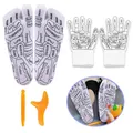 1 Paar Fußreflexzonen Socken mit Akupressur-Handschuhe und Massagegeräte Akup...