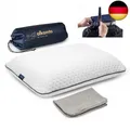 alkamto Reisekissen – Campingkissen – Ergonomisches Memory-Schaum-Kissen mit Tem