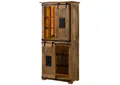 MASSIVMOEBEL24.DE | Schrank Mango/Altholz 80x45x175 Natur lackiert Railway LUX #116, Farbe:Natur lackiert, Größe:80x45x175 cm (BxTxH)
