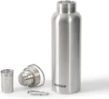 Wenco Isolierflasche Trinkflasche 0,75l Edelstahl Silber auslaufsiche Isolierflasche, BPA-frei stundenlange Isolation von Warm & Kaltgetränken