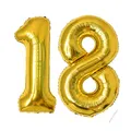 18 Geburtstag Deko zahlen luftballon 18 jahre | Folienballon Gold- für 18. Geburtstagsdeko Männer Frauen Ballon Zahl Deko zum Geburtstag fliegt mit Helium 18.Geburtstagsparty 40"-101cm