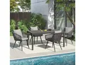 OUTLIV. Garten-Essgruppe OUTLIV. Alex Gartenmöbel-Set M Tisch 160x90 cm Glaskeramik/Anthrazit, bestehend aus 4 Stühlen + 1 Tisch inklusive Auflagen