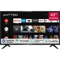 Antteq AG42F3 TV 42 Zoll(Fernseher 107cm) Smart TV, Andriod TV LED FHD, Dolby Audio,Google Assistance, Bluetooth, DVB-C/S2/-T2, Google Play, WiFi