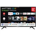 Antteq AG42F3 Smart TV 42 Zoll Bluetooth (Fernseher 106cm) Full HD Andriod TV HDR10, Google Assistance, Triple Tuner (DVB-C/S2/-T2), Google Play Store (DAZN/Disney+/Netflix/Prime Video)