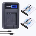 DuraPro 2Pcs LI-92B DB-110 Battery Akkus + LCD USB Charger for Ricoh GR III, Ricoh WG-6, Ricoh G900, G900SE; Olympus Tough TG-5, TG-Tracker, SH-1, SH-2, SP-100 IHS,TG-1 iHS Cameras