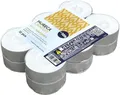 Horeca Candles - Maxi Tealight Weiße Kerzen - Unparfümiert - 144 Stück - Große Teelichter 57 x 22 mm - Brenndauer 10 Stunden - Tea Light Anti-Tropfwachs - 12 x Set mit 12 Teelichtern
