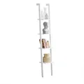 SoBuy Leiterregal, Weiß, Holzwerkstoff, 33x180x23 cm, Wohnzimmer, Regale, Bücherregale