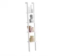 SoBuy Wandregal FRG15, Bücherregal Badezimmerregal Pflanzenregal, Wohnzimmer Küche, Wandregal Badregal Leiterregal Standregal mit vier Böden