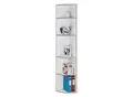 VCM Holzregal stehend platzsparendes Eckregal Maße Bücherregal ca. H. 183 x B. 33 x T. 33 cm elegantes Regal Büroregal – Salia 5fach
