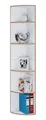 VCM Standregal Elegantes Holzregal Eckregal Regal Salia 5fach