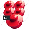 NEMAXX® FS2 Tap & Go Fadenkopf Tippautomatik Doppelfaden 5er-Set – Motorsense/Freischneider – M10x1,25 Linksgewinde, 2 mm, Schnittkreis 380 mm...