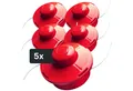 NEMAXX Fadenspule 5x FS2 Fadenkopf Doppelfaden Tap & Go Tippautomatik M10x1,25 LH 2,0mm, (Trimmerkopf für Motorsense / Freischneider–Schnittkreis 380 mm–Rot), drehzahlfest bis 10.500 U/min, effizientes Trimmen, bruchsicher