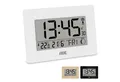 ADE Funktischuhr Digitale Tischuhr und Wanduhr mit großem Display Funkuhr aus Bambus mit Temperaturanzeige, digitaler Wecker, Kalender