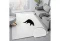 Vimoda Teppich Boho Design Unifarbe Hoch-Tief-Effekt, Rechteckig, Höhe: 6 mm, Teppich 3D Hoch-Tief-Effekt Modern für Esszimmer, Flur & Schlafzimmer