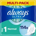 Always Ultra Binden Damen Gr. 1 Normal mit Flügeln Multipack 114 3 x 38 Stück