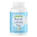 MADENA BasenCitrate Pur, 180 Kapseln, Elektrolyte-Lieferant mit 100% organischen Basen und viel Magnesiumcitrat, Zink, Kalium, Calcium, plus viel Vitamin D3