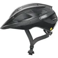 ABUS Rennradhelm Macator MIPS - Fahrradhelm für Einsteiger mit Schirm - geeignet für Zopfträger/-innen - für Damen und Herren - Schwarz Glänze... - Schwarz