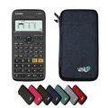 Casio fx-82DE X ClassWiz inkl. WYNGS Schutztasche Blau - Wissenschaftlicher Taschenrechner - Basic Set