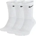 3 Paar NIKE Uni Trainingssocken Everyday Cushioned Crew Socks, Größe:38-42, Artikel:-100 white - Weiß - 38-42