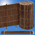 UrFence 300x40 Weide Beeteinfassung Holz - Flexible Rasenkante - Mini Gartenzaun zum Stecken - Rollborder Beetumrandung - Baumumrandung Rund - Beetzaun Steckzaun Beeteinfassung Staketenzaun Rollzaun
