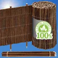 300x40 Flexible Beeteinfassung Weide - Rollborder Rasenkante Holz Beetumrandung