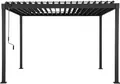 MIRADOR Pergola 80 Solid 3x4 m Stahl Anthrazit verstellbares Lamellendach