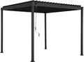Mirador Pavillon Pergola 80 Solid 3x4 m Stahl Anthrazit verstellbares Lamellendach Gart, Pergola 80 Solid 3x4 m Stahl Anthrazit verstellbares Lamellendach Gart