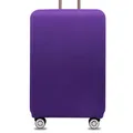 YianBestja Elastisch und Einfarbig Kofferhülle Koffer Abdeckung Schutzhülle Kofferschutzhülle Kofferbezug Luggage Gepäck Cover mit Band und Klettverschluss (Lila, M (22-24 Zoll))