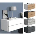 VCM Nachtschrank Wandschublade Wandboard Nachttisch Maße ca H. 30 x B. 60 x T. 32 cm - Usal L 60 cm