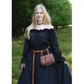 Battle Merchant Kostüm Mittelalter Carmen-Bluse, schwarz, Gr. XXL