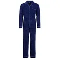 Henry Terre Schlafanzug Pyjama Set Langarm - Diamant blau XL