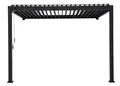 Green Spirit Lamellendach Pergola Mirador Classic 3x4 Wandmontage - Anthrazit, Aluminium, 300x400x250 cm - Lamellen Pavillon, Garten Terrassen Überdachung