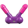 Cum Face Duel Pump Action Penis-Spiel - Lila