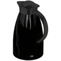 Alfi Isolierkanne Signo, Schwarz, Metall, Kunststoff, 1 L, BPA-frei, Ausgießer, lebensmittelecht, Vakuum, Glaskolben, hält warm, kalt, schadstofffrei, Kaffee & Tee, Kannen, Thermoskannen