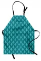Fleur de Lis Kochschürze Retro Damast-Muster