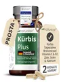 Sägepalmenextrakt & Kürbiskernextrakt - 8 Fach Kombi mit Brennnesselextrakt, Vitamin E, Zink, Selen & Natrium - Vegan - 120 Kürbiskern-Kapseln hochdosiert Naturklar