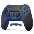LATEC Controller für PS4, Wireless Controller für PS-4/PS-4 Pro/PS-4 Slim, Bluetooth Remote Gamepad Joystick mit 2 Programmierbaren Tasten, Doppelter Vibration, Turbo, 6-Achsen, Audio-Buchse, Touchpad